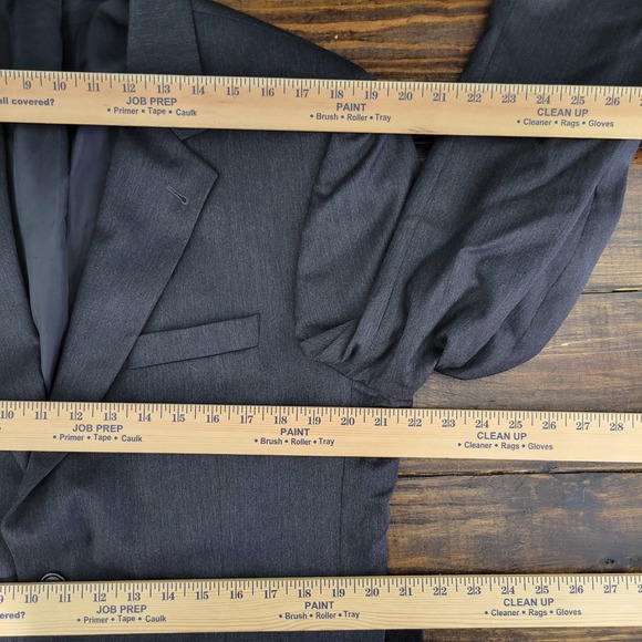 JOS A BANK Men's Sport Coat‎ Blazer Two Button Gordon Charcaol Gray 42R - Picture 3 of 14